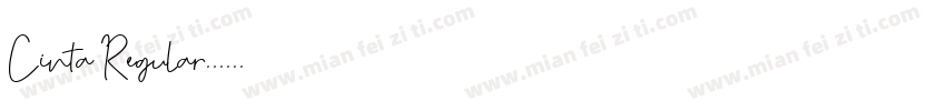 Cinta Regular字体转换